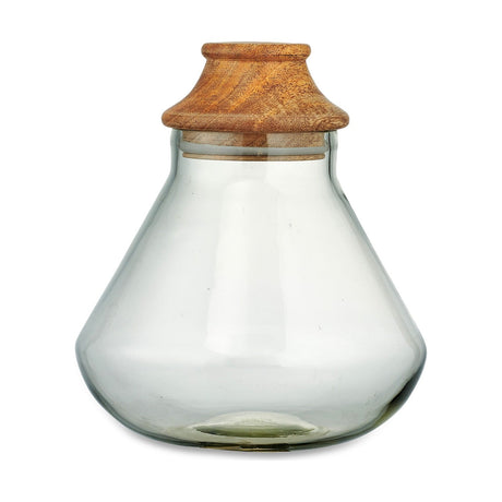 Deeka Large Recycled Glass Storage Jar - Clear