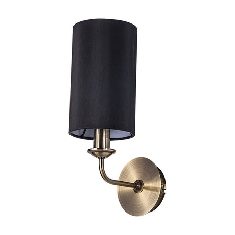 Banyan E14 Wall Light 35.5cm High Black - Antique Brass