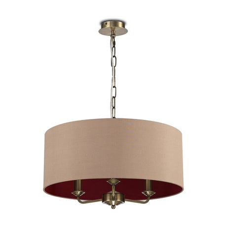 Banyan 3 Light Pendant Light 50cm Antique Gold - Antique Brass
