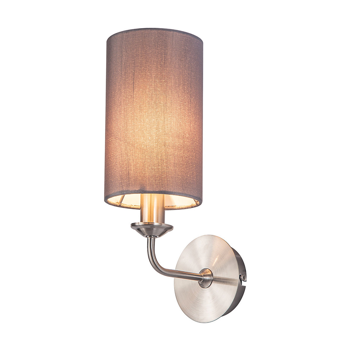 Banyan E14 Wall Light 35.5cm High Grey - Satin Nickel
