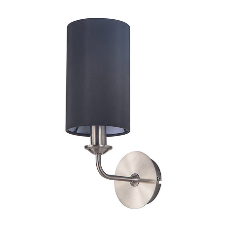 Banyan E14 Wall Light 35.5cm High Black - Satin Nickel