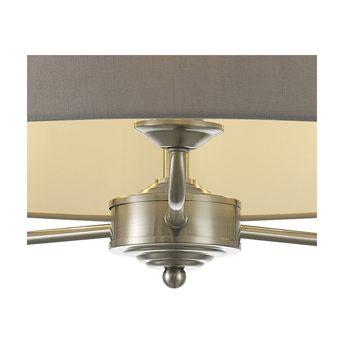 Banyan 3 Light E14 Pendant Light 50cm Grey - Satin Nickel
