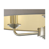 Banyan 3 Light E14 Pendant Light 50cm Grey - Satin Nickel