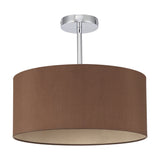 Baymont Semi Flush Ceiling Light 40cm Bronze - Polished Chrome