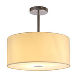 Baymont Frosted Diffuser Semi Flush Ivory 40cm - Polished Chrome