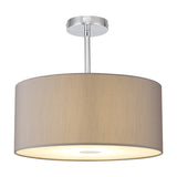 Baymont E27 Diffuser Semi Flush 40cm Grey - Polished Chrome