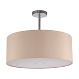 Baymont Semi Flush Beige 50cm Dia 40cm High - Polished Chrome