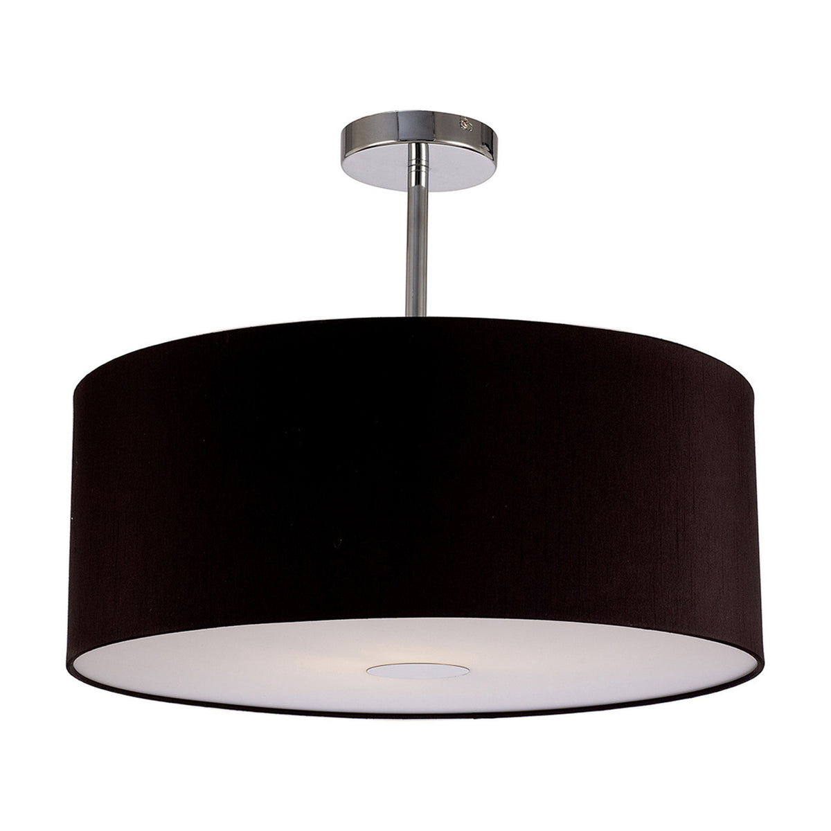 Baymont Semi Flush Black 50cm Dia 40cm High - Polished Chrome