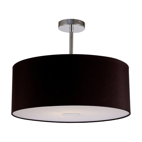 Baymont Semi Flush Black 50cm Dia 40cm High - Polished Chrome