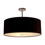 Baymont Semi Flush Black 60cm Dia 42cm High - Polished Chrome