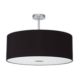 Baymont Semi Flush Black 60cm Dia 42cm High - Polished Chrome