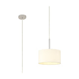 Baymont Pendant Light 30cm Ivory Pearl - Polished Chrome