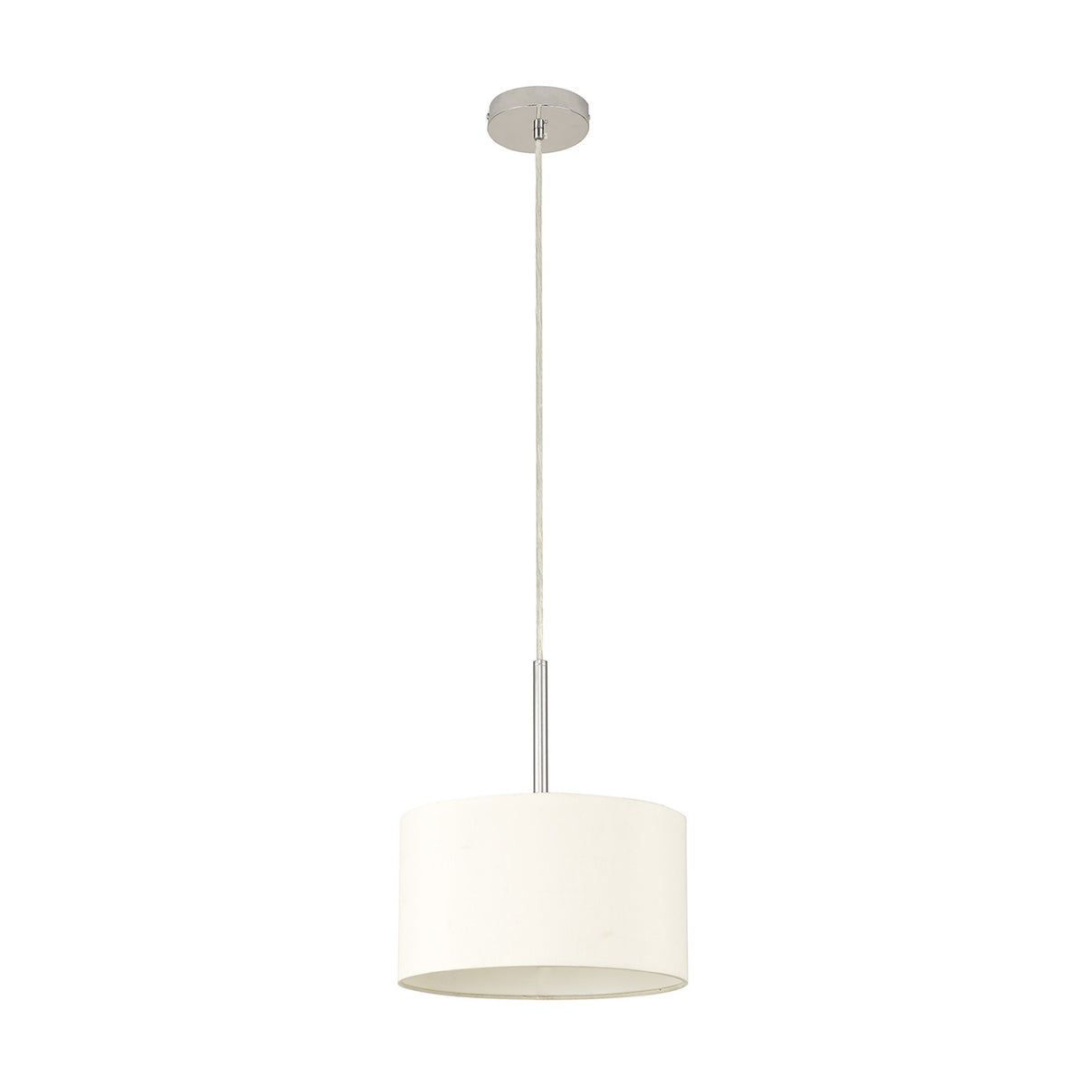 Baymont Pendant Light 30cm Ivory Pearl - Polished Chrome