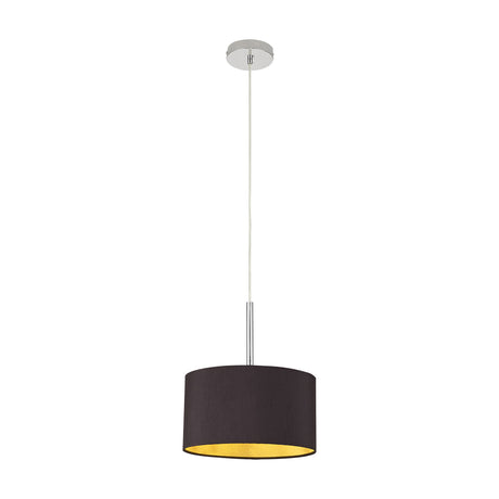 Baymont 1 Light Pendant Light Midnight Black - Polished Chrome