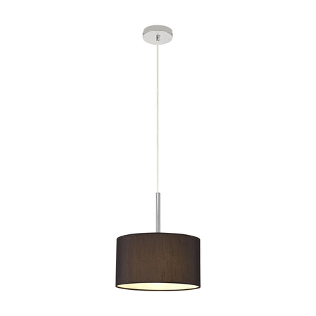 Baymont E27 Pendant Light 30cm Black - Polished Chrome
