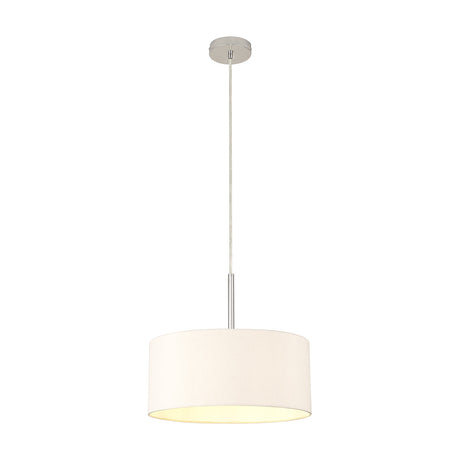 Baymont Pendant Light 40cm Nude Beige - Polished Chrome
