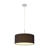 Baymont E27 Pendant Light 40cm Black - Polished Chrome