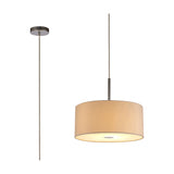 Baymont Pendant Light 40cm Nude Beige Diffuser - Polished Chrome