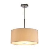 Baymont Pendant Light 40cm Nude Beige Diffuser - Polished Chrome