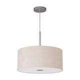 Baymont Pendant Light 40cm Nude Beige Diffuser - Polished Chrome