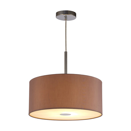 Baymont Pendant Light Taupe Frosted Diffuser - Polished Chrome