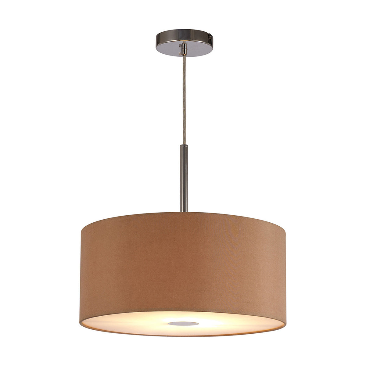 Baymont Diffuser Pendant 40cm Antique Gold - Polished Chrome