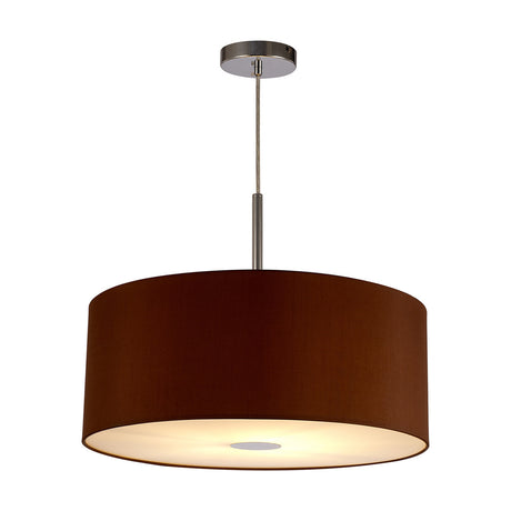 Baymont Pendant Light 50cm Raw Cocoa - Polished Chrome