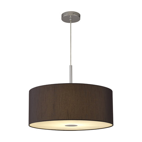 Baymont E27 Pendant Light 50cm Black - Polished Chrome