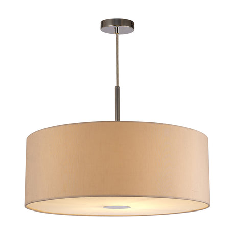 Baymont Pendant Light 60cm Nude Beige - Polished Chrome