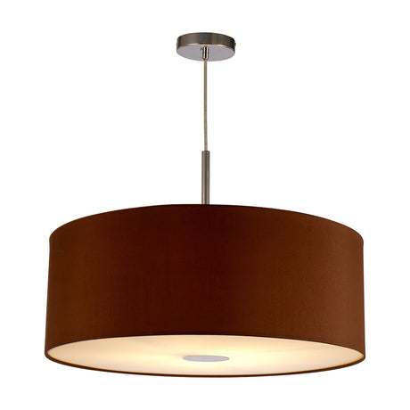 Baymont Pendant Light 60cm Raw Cocoa - Polished Chrome