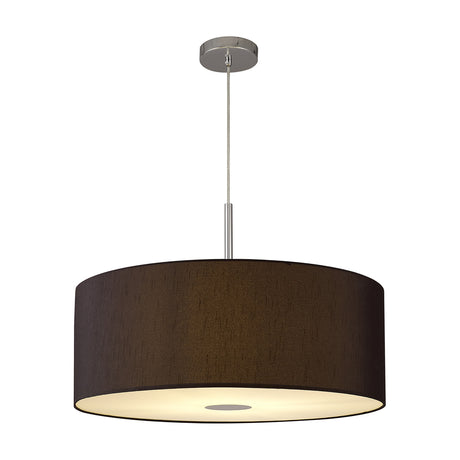 Baymont E27 Pendant Light 60cm Black - Polished Chrome