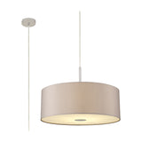 Baymont E27 Pendant Light 60cm Grey - Polished Chrome