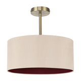 Baymont Semi Flush Ceiling Light 40cm Gold - Antique Brass