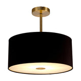Baymont Diffuser Semi Flush Black 38cm High - Antique Brass