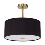 Baymont Diffuser Semi Flush Black 38cm High - Antique Brass