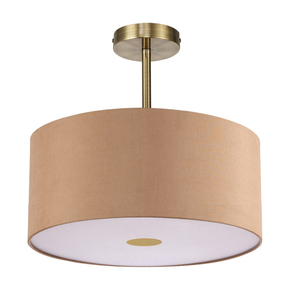 Baymont Diffuser Semi Flush Gold 38cm High - Antique Brass