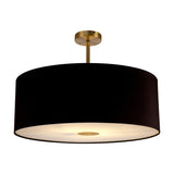 Baymont Semi Flush Ceiling Light 60cm Black - Antique Brass