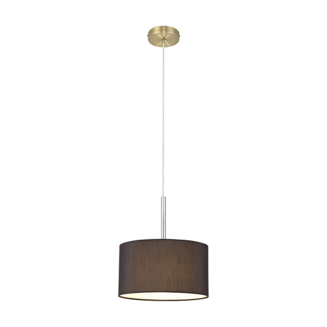 Baymont E27 Pendant Light 30cm Black - Antique Brass