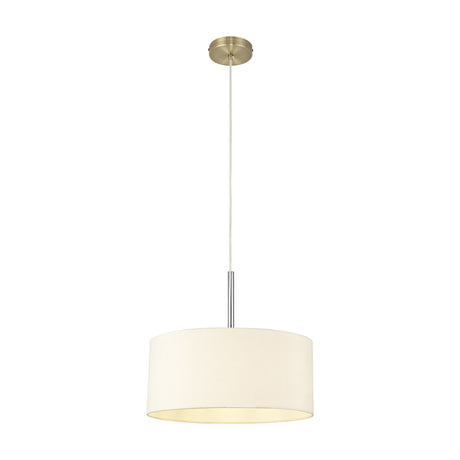 Baymont Pendant Light 40cm Ivory Pearl - Antique Brass