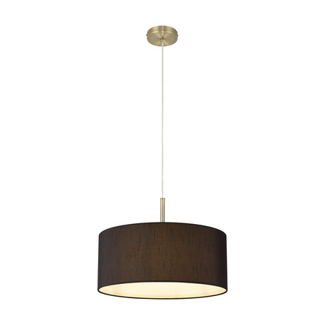 Baymont E27 Pendant Light 40cm Black - Antique Brass