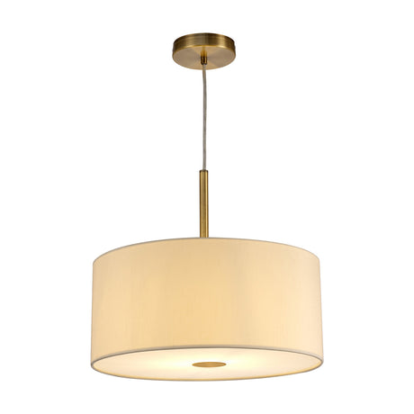 Baymont 1 Light Pendant Light Frosted Diffuser - Antique Brass