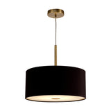 Baymont Diffuser Pendant 40cm Midnight Black - Antique Brass