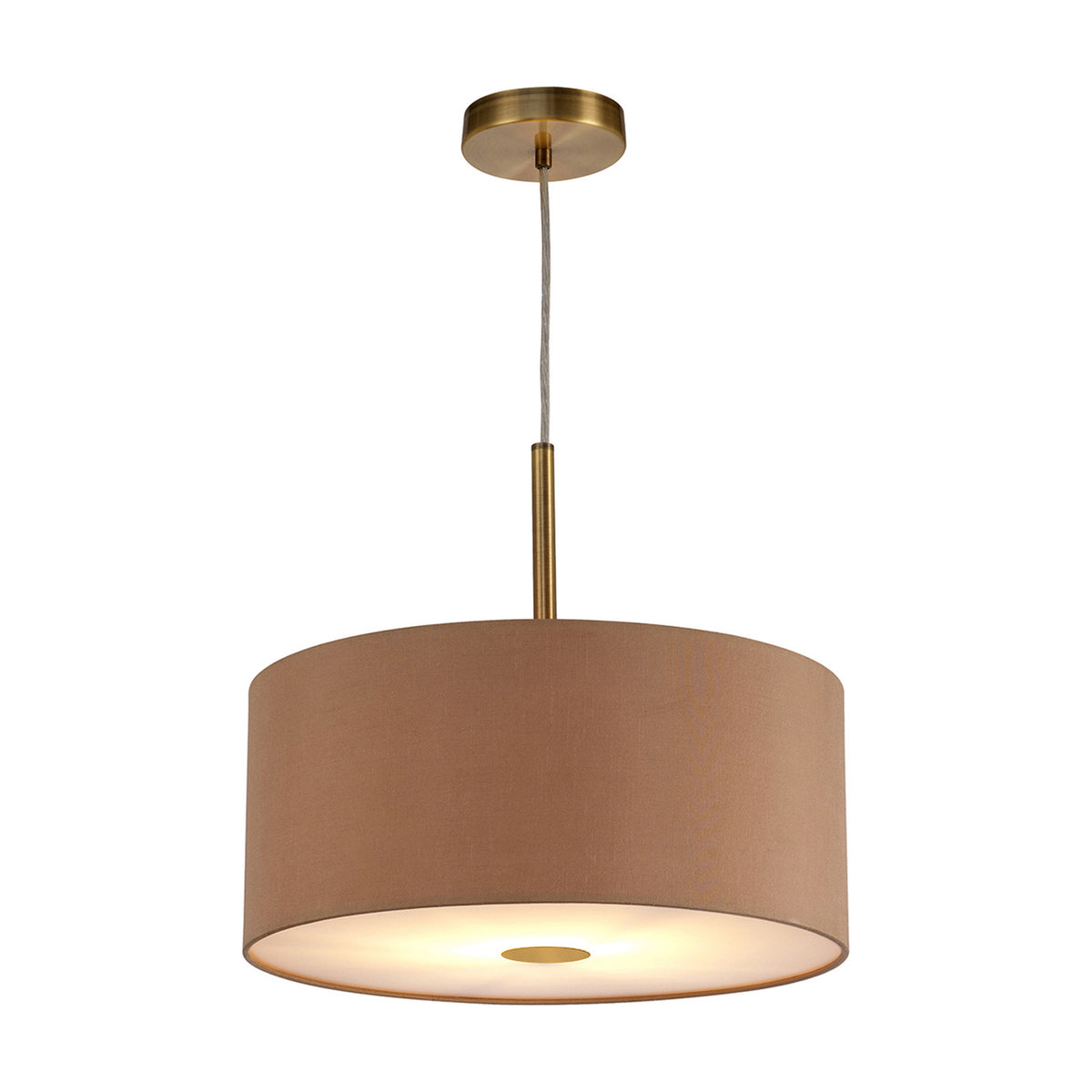 Baymont Pendant Light 40cm Antique Gold Diffuser - Antique Brass