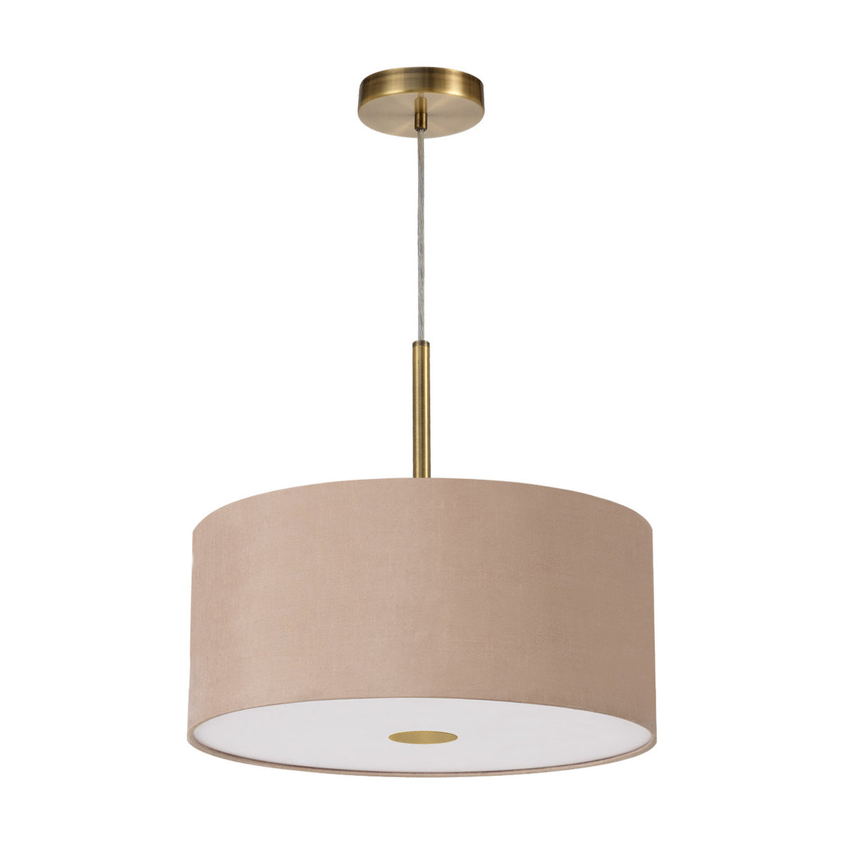 Baymont Pendant Light 40cm Antique Gold Diffuser - Antique Brass