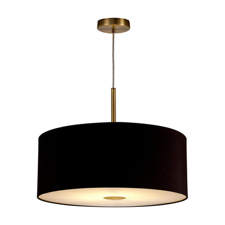 Baymont Pendant Light 50cm Midnight Black - Antique Brass