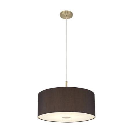 Baymont E27 Pendant Light 50cm Black - Antique Brass