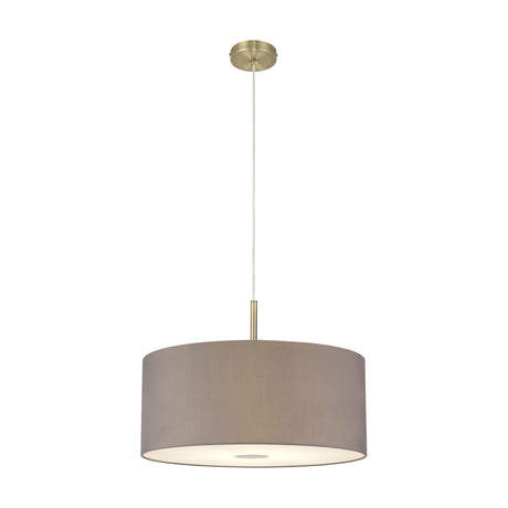 Baymont E27 Pendant Light 50cm Grey - Antique Brass