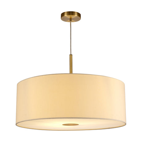 Baymont Pendant Light 60cm Ivory Pearl - Antique Brass