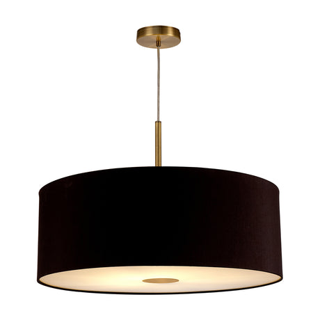 Baymont Pendant Light 60cm Midnight Black - Antique Brass