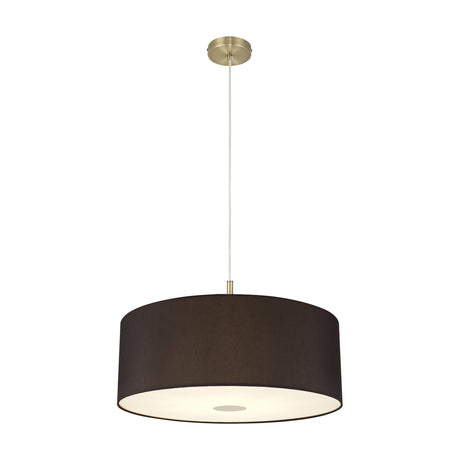 Baymont E27 Pendant Light 60cm Black - Antique Brass